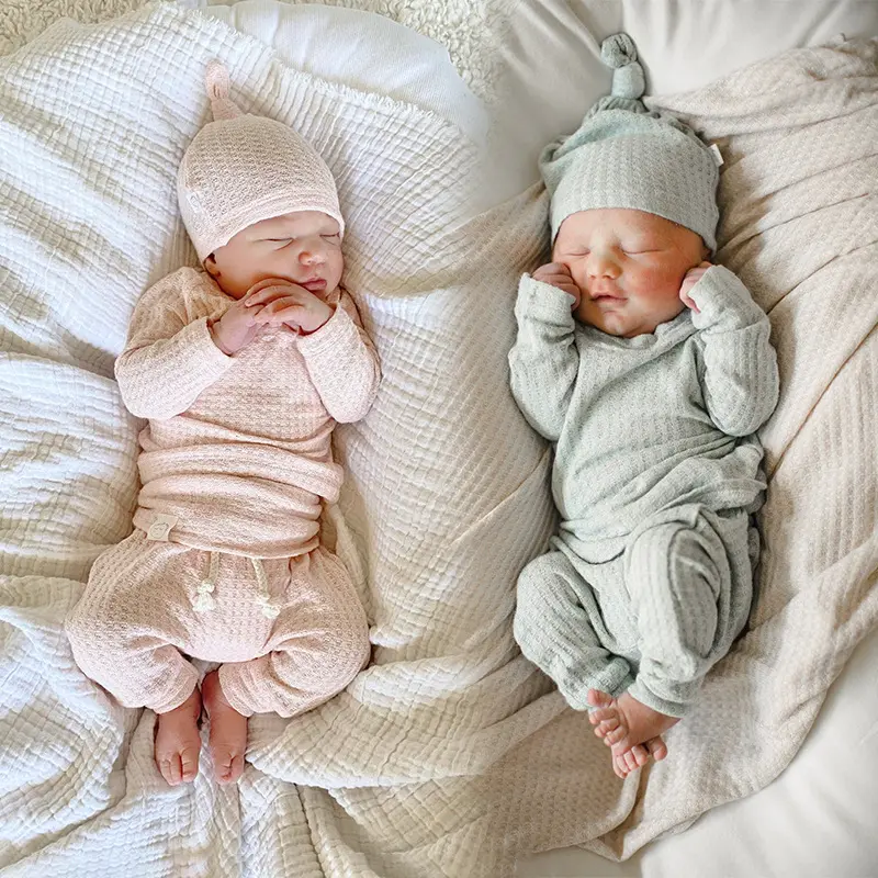 Ropa de algodón orgánico para bebé recién nacido, conjunto de 2 piezas de manga larga, conjuntos de ropa para bebé 2022