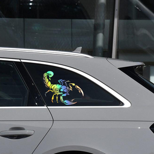 19.3X20CM Personality Scorpion Car <strong>Sticker</strong> and Decals Reflective Laser Car Styling 3D <strong>Stickers</strong> Waterproof Sunscreen - Product Image 4