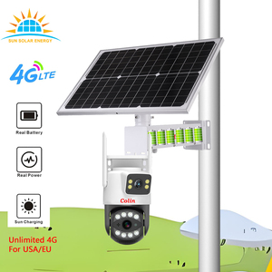 7x24Hx365D двойная линза 4MP 40 Вт Солнечная 4G неограниченное количество Lte охранная Камера видеонаблюдения - Product Image 6