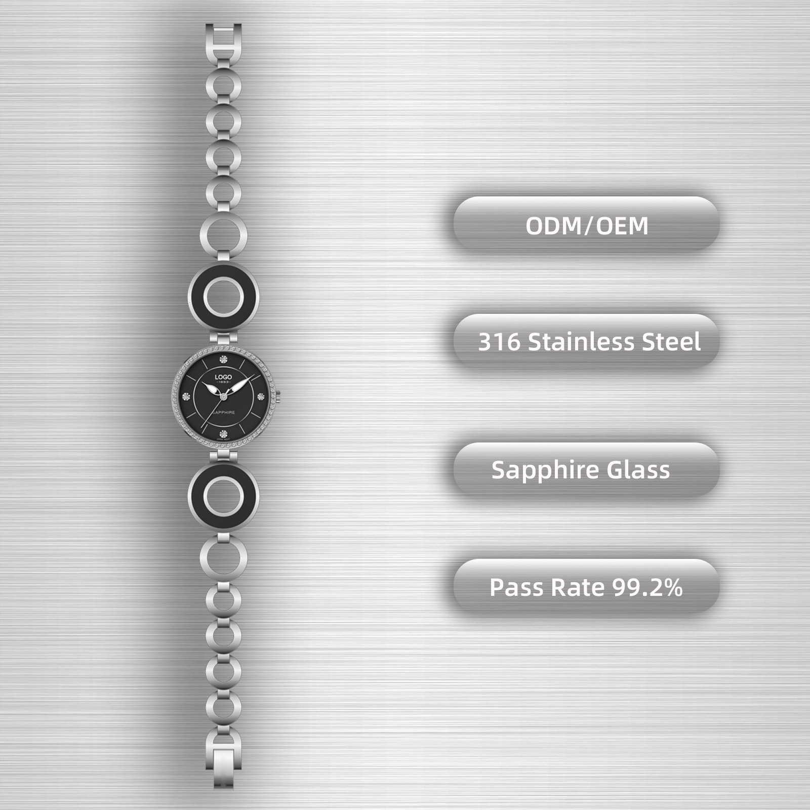 Silver/black