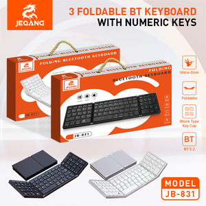 Jeqang-Teclado plegable BT, compatible con varios sistemas y múltiples dispositivos, con pantalla de - Product Image 6