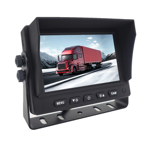 Monitor de grabación con 4 canales para vehículo, pantalla Hd Lcd dividida de 7 pulgadas, Mdvr, 1024x600, entrada Vga