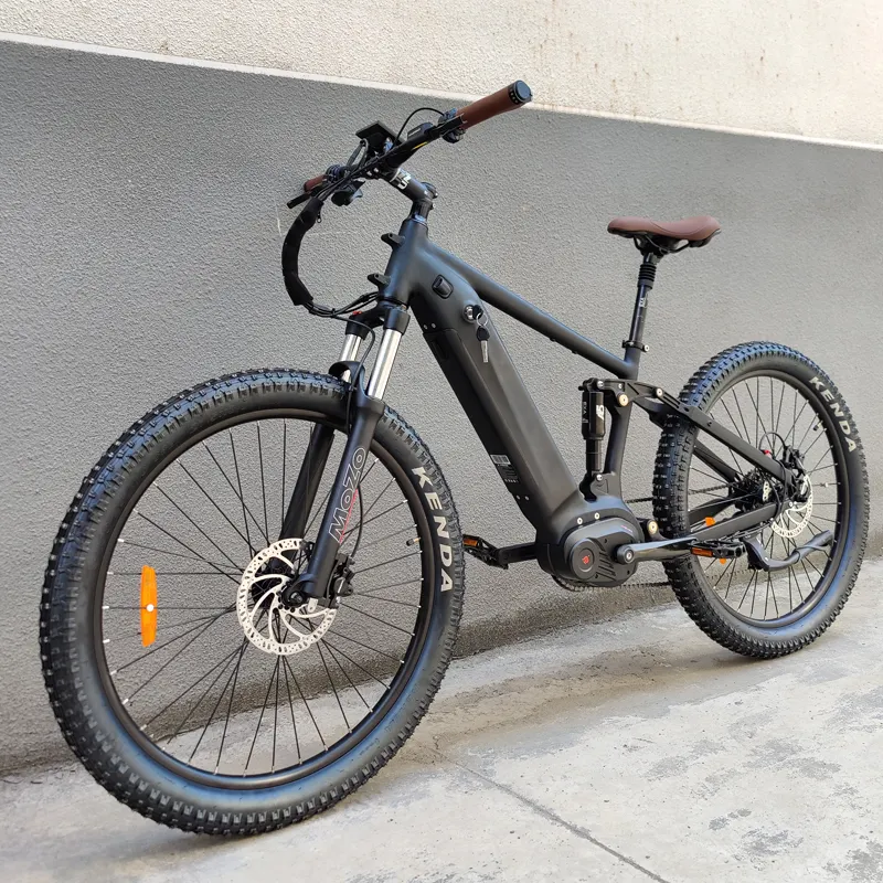 Bici elettrica motore centrale 350w potente pneumatico grasso bicicletta beach cruise e-bike all terrain offroad ebike bicicletta full suspension