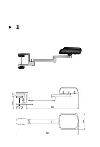 2021 Ergonomic Arm Rest Rotating Mouse Arm Rest Mouse Pad Cradle <strong>Computer</strong> Hand Rest for <strong>Computer</strong> <strong>Table</strong> Arm Support Aluminum - Product Image 5