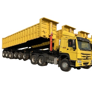 6Axl 80cbm Hydraulic End Rear Tipper Semi-trailer Truck Trailer Transport Sand Stone <strong>Coal</strong> 100 Ton Dumper Semi Trailer