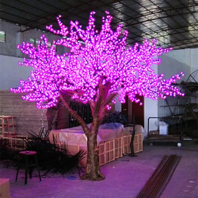 Decorazioni per l'illuminazione natalizia indoor light up cherry blossom palme pianta di fiori finti albero a led