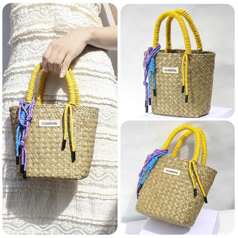 Bolso original + etiqueta + asa de nailon amarillo