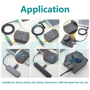 Tester di velocità USB USB-A tipo C strumento di controllo dei dati per USB2.0 USB3.0 USB3.1 5G 10G di tensione per ispezione QC Hub di laboratorio - Product Image 6