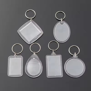 可定制钥匙链透明塑料迷你相框个性化DIY定制标志塑料钥匙链 - Product Image 3