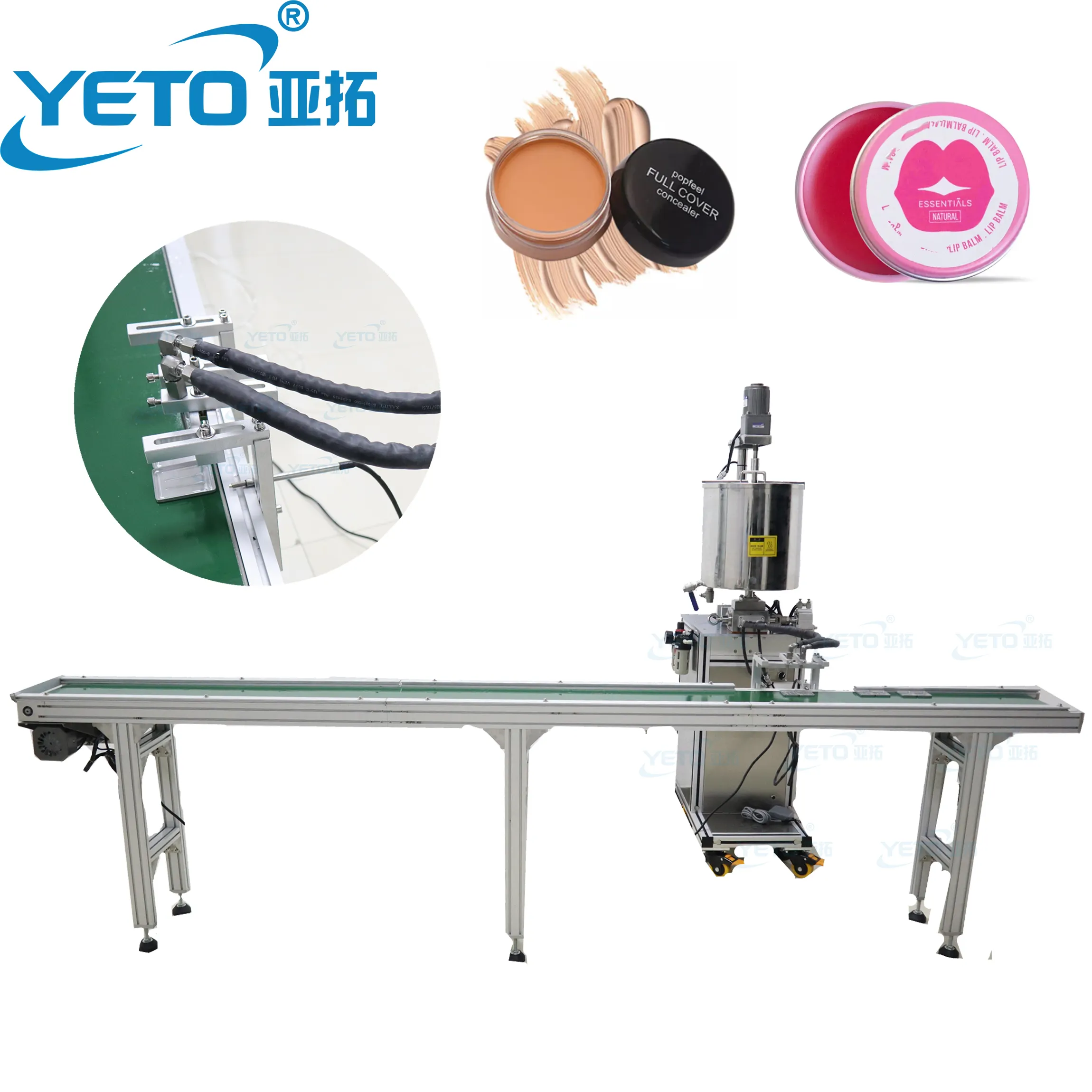 YETO-1-15g ml mỹ phẩm kem nền tảng chất lỏng làm đầy máy khuấy Lip Balm Lip Stick Gloss Filler bơm máy chiết rót