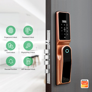 Yeni stil otomatik kilitleme güvenli sistemi Tuya kablosuz Zigbee APP ev biyometrik parmak izi akıllı dijital kilit - Product Image 2