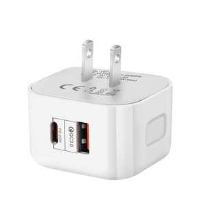 Fast <strong>Charger</strong> 38W PD US Super Charging Adapter Dual Port Type-c+QC3.0 Single Usb Wall <strong>Charger</strong> - Product Image 2