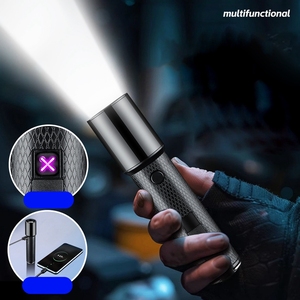 KY Outdoor Flashlight Lighter Power Bank Type-C Chargeable Windproof Mini Electric <strong>Arc</strong> Lighter for Cigarette