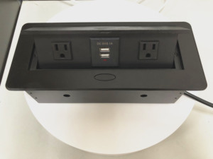 美国办公室隐藏欧洲插座弹出电源 usb 插座桌面桌面插座 - Product Image 3