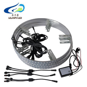 4 adet tekerlek jant Led ışık RGB uzaktan kumanda kontrol atmosfer lamba 5050 tekerlek halkası oto otomobiller için Led yanıp sönen lastik lambası - Product Image 1