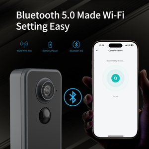 Timbre de video inalámbrico con batería de larga duración con 3 millones de píxeles Vista de campo de 180 grados Función de intercomunicación WiFi con sonido bidireccional - Product Image 2