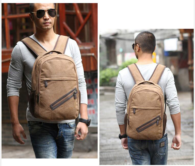 Sac à dos d'école en cuir de toile de capacité de camping personnalisé 48L