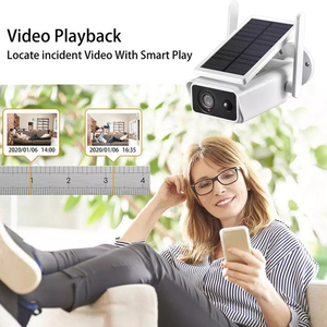 Solar Bullet Security IP Camera 4MP Dual Lens WiFi IR Night Vision Two <strong>Way</strong> Audio Smart <strong>Wireless</strong> Solar CCTV Camera <strong>System</strong> ABQ-Q1 - Product Image 5