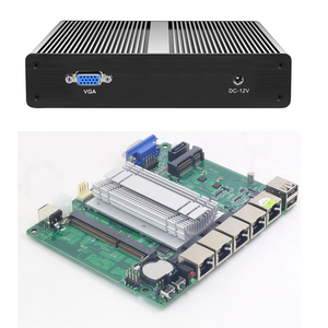 HelorPC Fanless <strong>Computer</strong> Fanless Quad Core J1900 J1800 Router <strong>Network</strong> Security 4 Ethernet Rj45 Lan Port Virtual Router Mini Pc