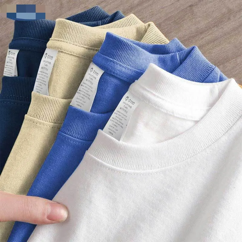 T-shirt pour hommes en coton épais de haute qualité conception de LOGO personnalisé t-shirt vierge surdimensionné à épaules tombantes pour hommes