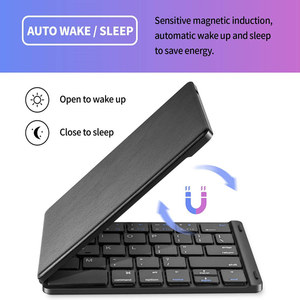 Foldable Wireless <strong>Keyboard</strong> Rechargeable Slim Folding <strong>Keyboard</strong> Compatible IOS <strong>Android</strong> Windows Smartphone Tablet and Laptop - Product Image 6