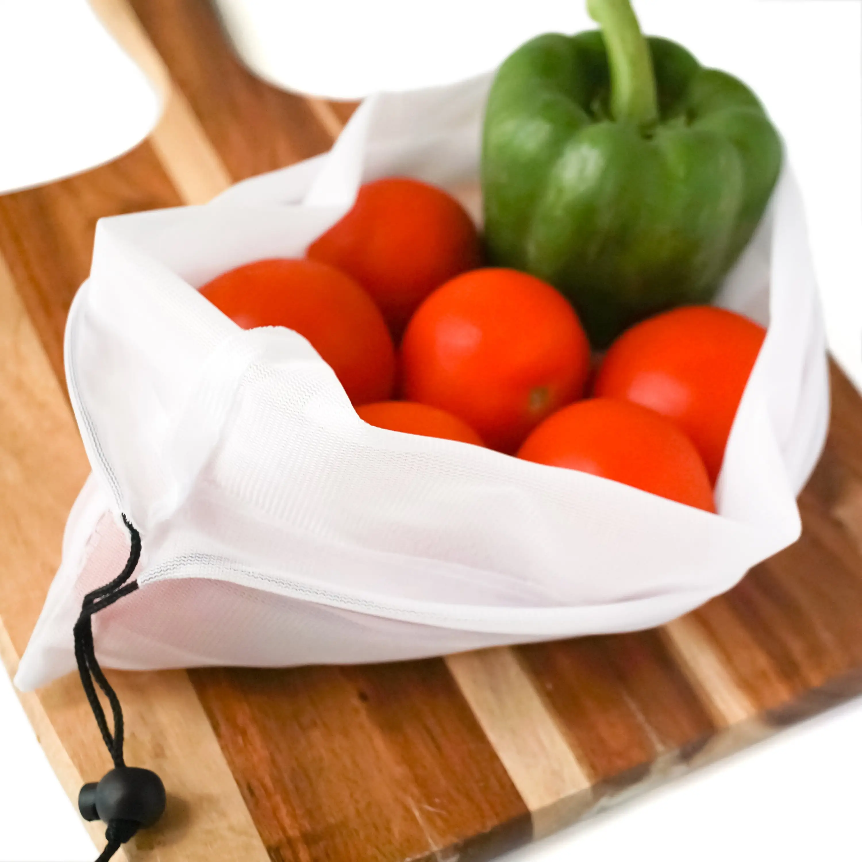 5 Pack Herbruikbaar Wasbaar Polyester Trekgaas Voor Levensmiddelen Voor Fruit En Groenten Winkelen En Bewaren