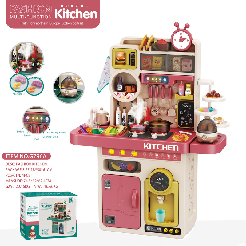 Cuisine de luxe 96 cm rose