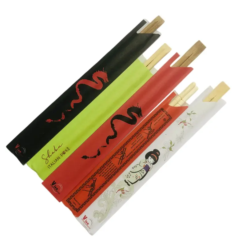 ECO-Friendly 24cm tensoge Disposable Bamboo Chopsticks Full Closed packed in food graded Paper