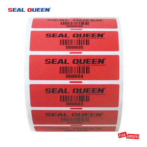 <strong>Red</strong> <strong>Color</strong> Customized Logo/QR <strong>Code</strong>/Barcode Adhesive Sticker VOID OPEN Security Sticker Seal PET Tamper Evident Label - Product Image 2
