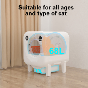 2025 otomatik elektrikli Pet atık bertaraf sistemi kapalı akıllı kedi kum kabı kolay temiz şekli ile kediler için büyük tuvalet - Product Image 4