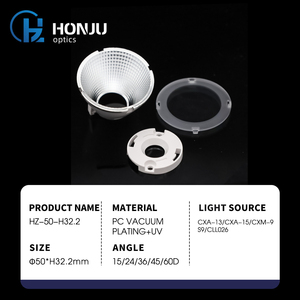 HONJU 50毫米商用照明发光二极管反射器塑料圆形光学器件，用于室内照明 - Product Image 4