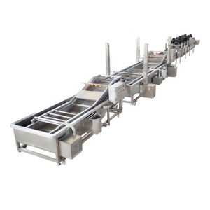 CE 1000 kg/hr Lavadora automática a presión continua Vegetal Fruta Burbuja Lavado Enjuague Secado Máquina de clasificación Línea de procesamiento - Product Image 3