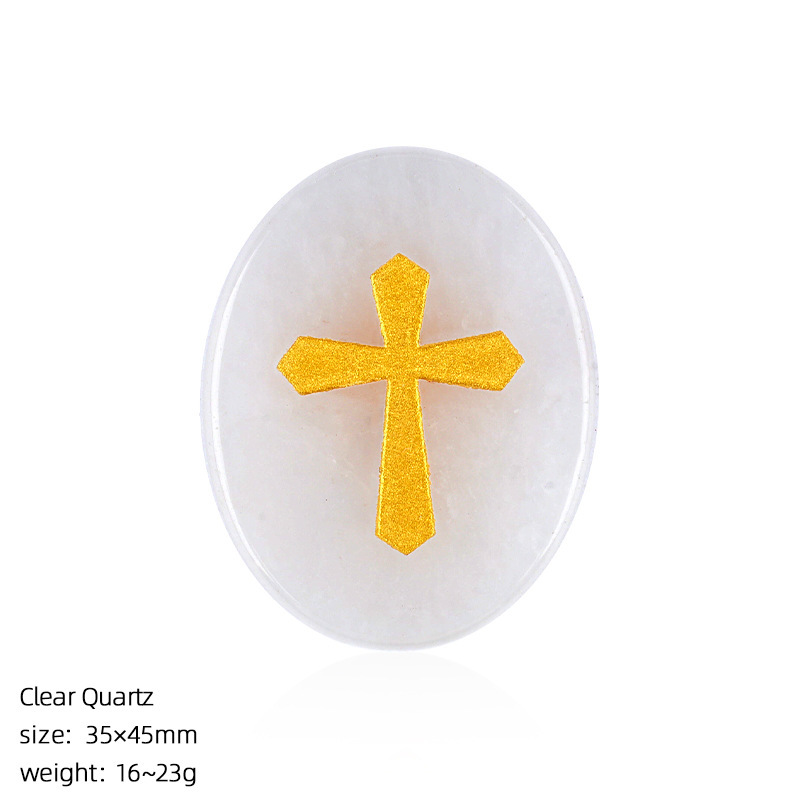 White crystal palm stone