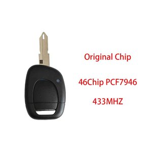 Yüksek kalite OEM çip Renault Renault 46 1 düğme Renault Clio için Master Twingo Renault 433Mhz araba uzaktan anahtar Fit Uncut NE73 bıçak - Product Image 4