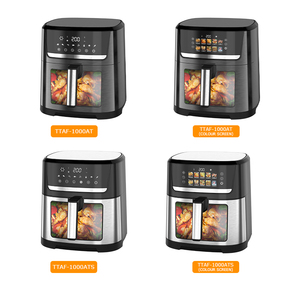 Control de temperatura digital de un toque, pantalla LCD, horno de freidora sin aceite, freidoras de aire eléctricas visibles de vidrio cuadradas comerciales - Product Image 3