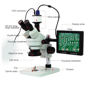 Microscopio Trinocular de alta definición, microscopio estéreo con cámara VGA Lcd para reparación de iPhone IC - Product Image 2