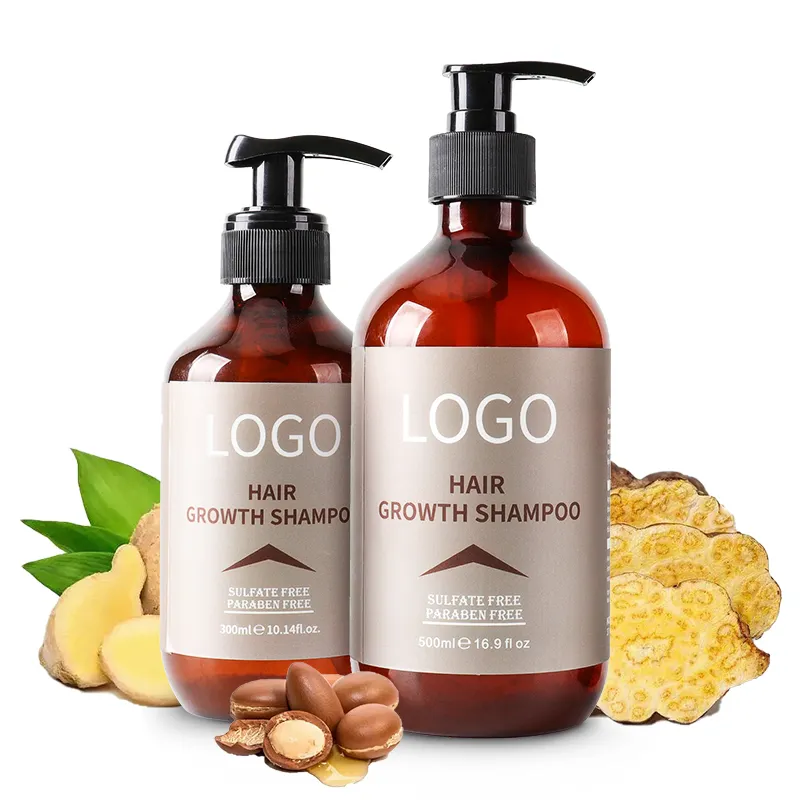 Champú orgánico Unisex para el crecimiento del cabello, Extracto de planta anticaída de cabello profesional