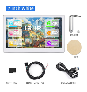 7 Inch New IPS USB Secondary Screen 7&quot; 1024x600 Type-C <strong>LCD</strong> <strong>Computer</strong> Hardware <strong>Monitor</strong> Music Spectrum Analysis <strong>Display</strong> No AIDA64 - Product Image 3