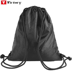 Mochila con cordón bolsa de gimnasio impresa con cremallera bolsa de mochila con cordón de poliéster - Product Image 2