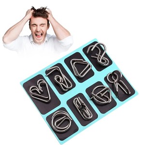 Grosir Puzzle cincin solusi logam spring Brain screeners Link Unlock wire forming untuk anak-anak - Product Image 2