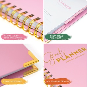 A5 Wöchentlicher monatlicher Zielspur planer Nicht datiert Blatt Agenda Notizbuch Tagebuch Paper laria Journal Schul briefpapier - Product Image 3