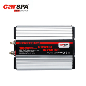 2000瓦功率逆变器12v 24v 48v Dc至交流110v 230v改进型正弦波逆变器，带遥控和数字显示