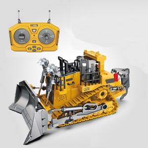 DWI Dowellin 1/249チャンネル2.4GhzRCブルドーザーライトとサウンド付きダイキャストミニブルドーザーおもちゃラバーデュアルトラックタイヤ - Product Image 4
