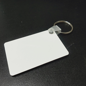 พวงกุญแจระเหิดการพิมพ์แบบกำหนดเอง MDF ช่องว่างพวงกุญแจพิมพ์ได้สองด้าน - Product Image 1
