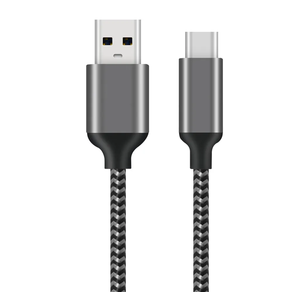 Sampel Gratis kabel usb c kepang nilon 60W kabel usb Tipe c kabel usb 5Gbps kabel ponsel kecepatan super untuk Samsung Huawei Xiaomi OPPO