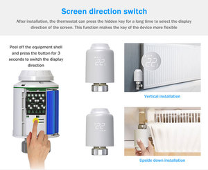 TRV601 светодиодный экран ультра-малой мощности Zigbee умное еженедельное Программирование беспроводной комнатный радиатор термостатический клапан - Product Image 5
