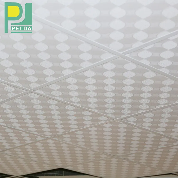 Kaliteli vinil alçıpan PVC Film kaplı alçı tavan fayans ev dekorasyon malzemeleri