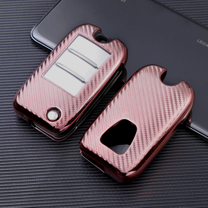 Karbon Fiber yumuşak TPU araba anahtarı durum kapak kabuk için ROEWE RX5 350 360 W5 EI5 EI6 RX3 ZS ZS MG 6 anahtarlıklar çanta anahtarlığı - Product Image 4