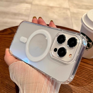 เคสโทรศัพท์แบบใสกันกระแทกสุดหรูสำหรับ iPhone 17 16 15 14 PLUS 13 11 12 PRO MAX ที่ครอบด้านหลังแบบแม่เหล็กชาร์จไร้สาย - Product Image 2