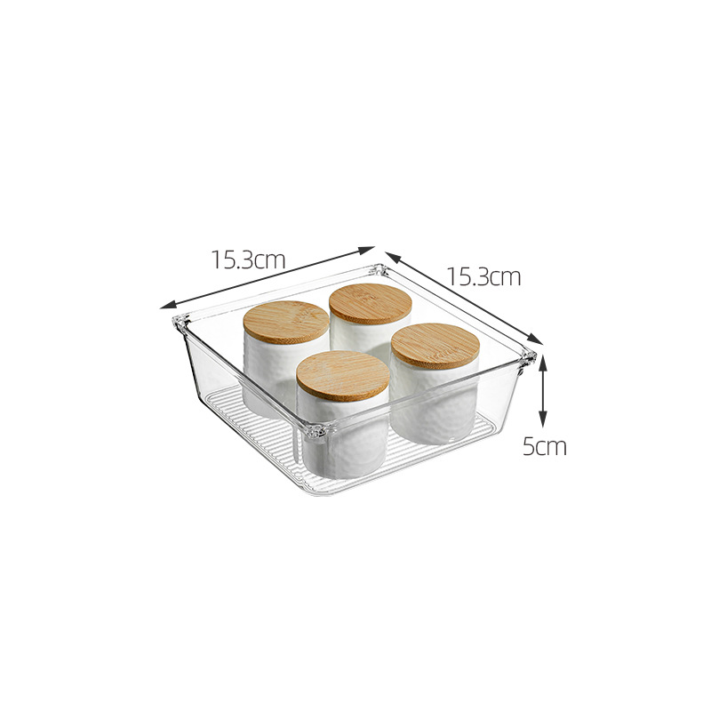 Carré PET transparent de petite taille, 15,3*15,3*5,5 cm